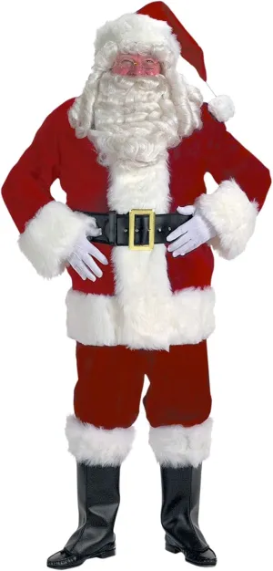 ADLT SANTA SUIT VELVET LG