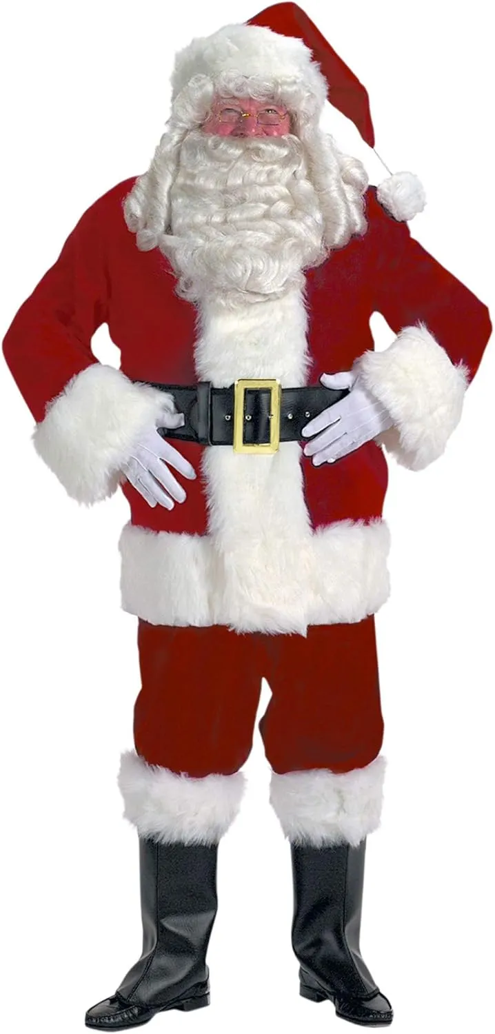 ADLT SANTA SUIT VELVET LG