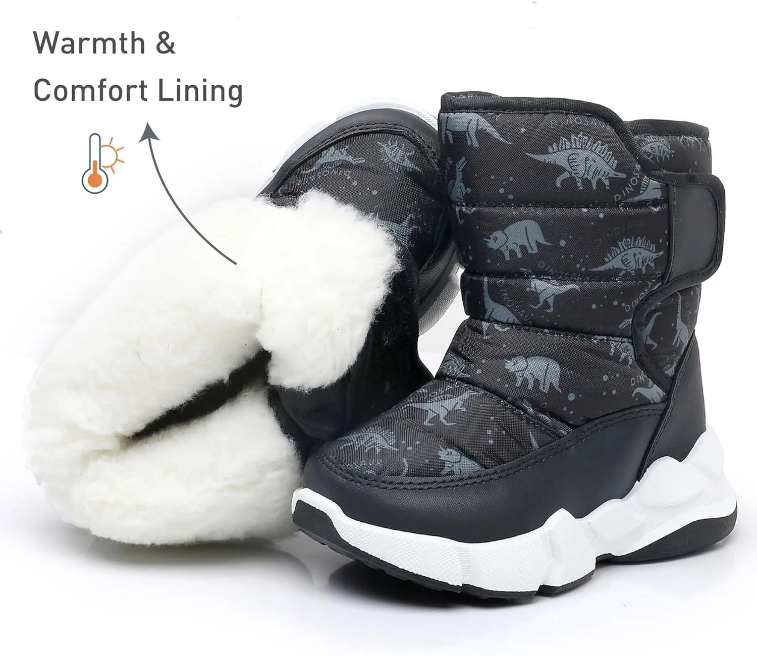 Ahannie Kids Toddler Snow Boots Boys Girls Winter Boots Insulated Warm Outdoor Shoes(Toddler/Little Kid)