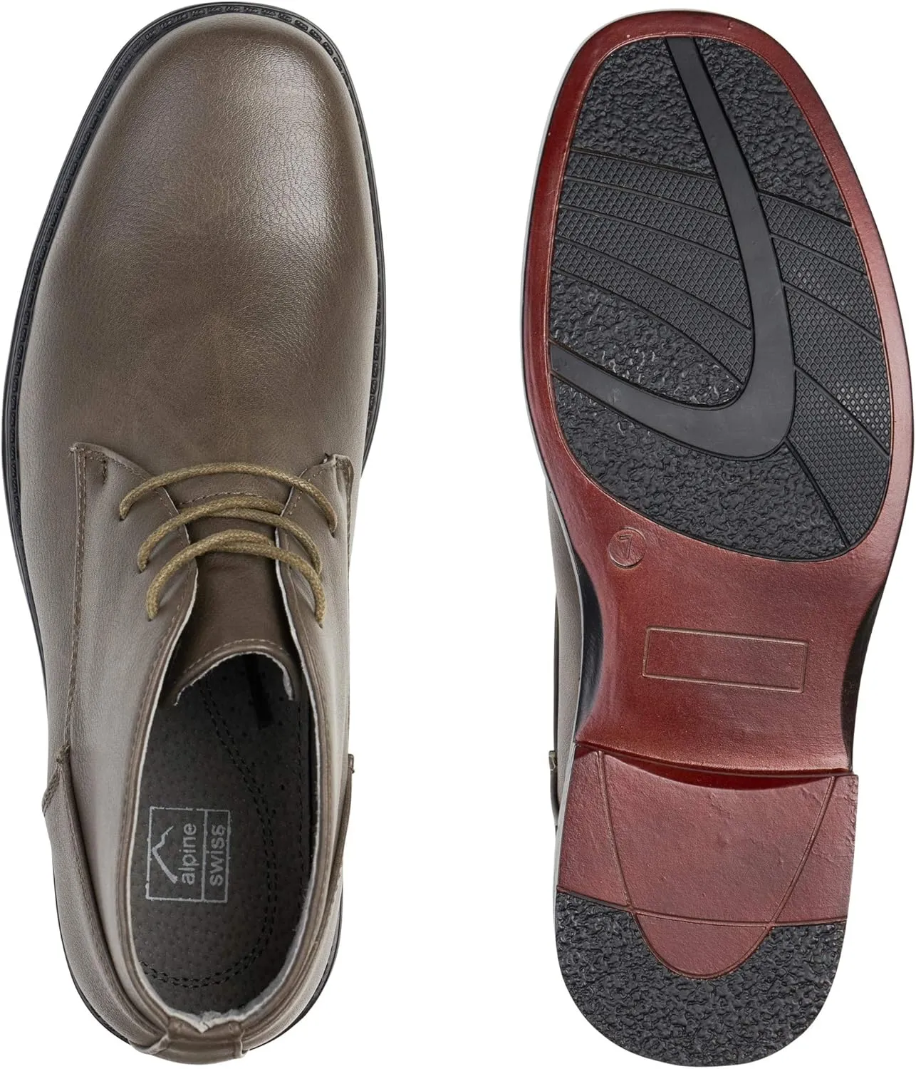 Alpine Swiss Mens Leather Lined Dressy Ankle Boots
