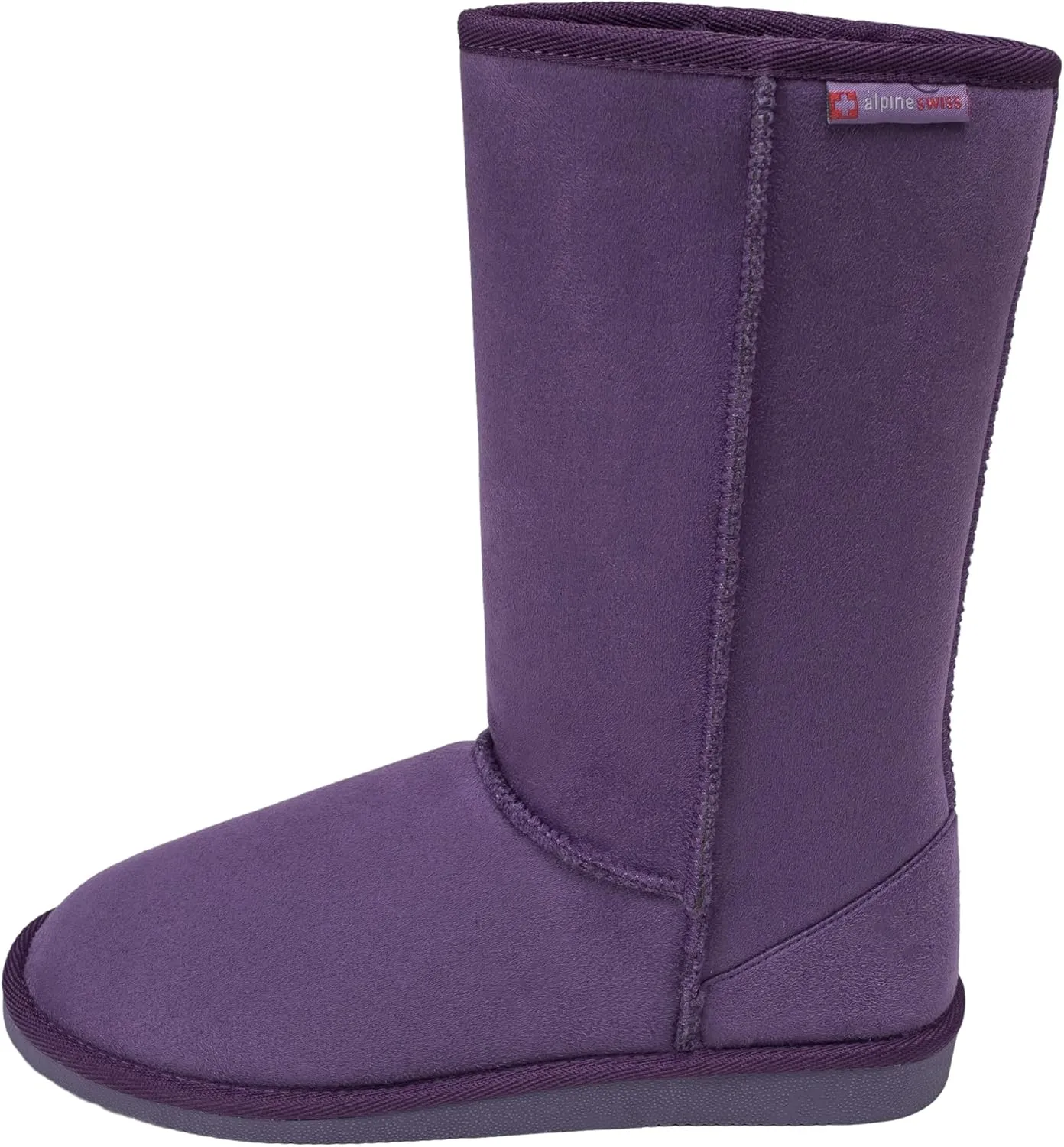 Alpine Swiss Womens 11” Tall Mid Calf Winter Boots Faux Shearling Aussie Classic