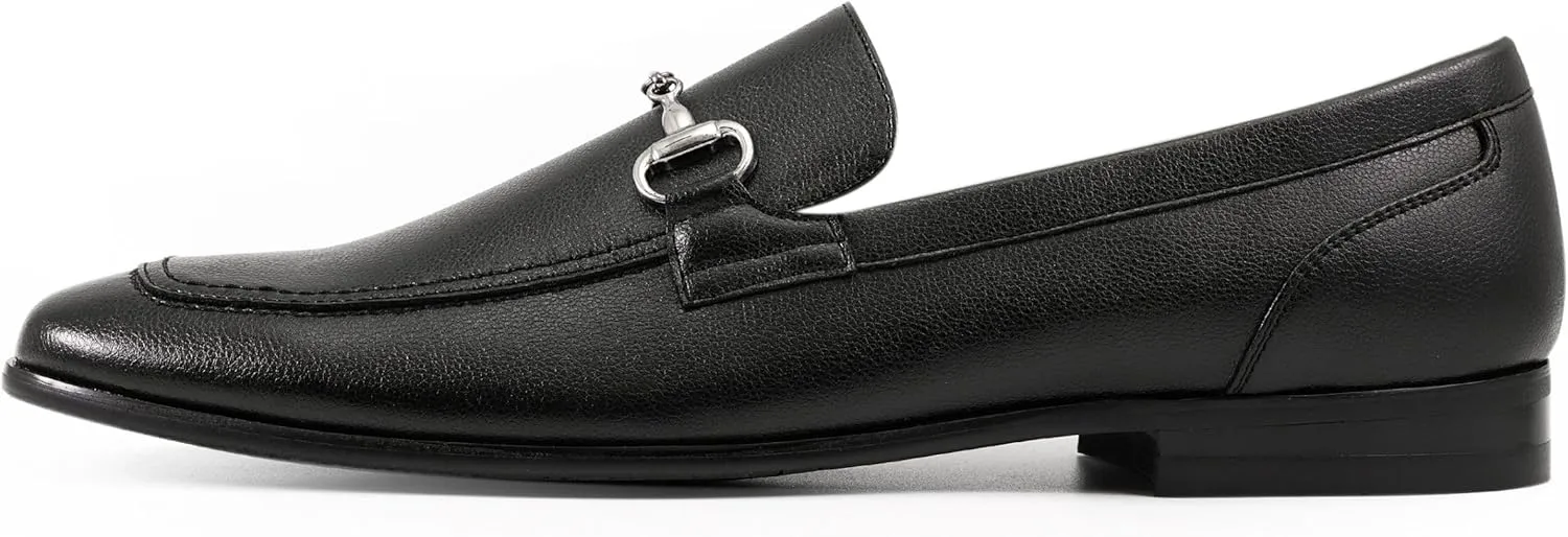 Amali Men’s Slip-On Shoes with Metal Bit Dress Shoes for Men Formal Loafers for Men Smoking Tuxedo Shoes