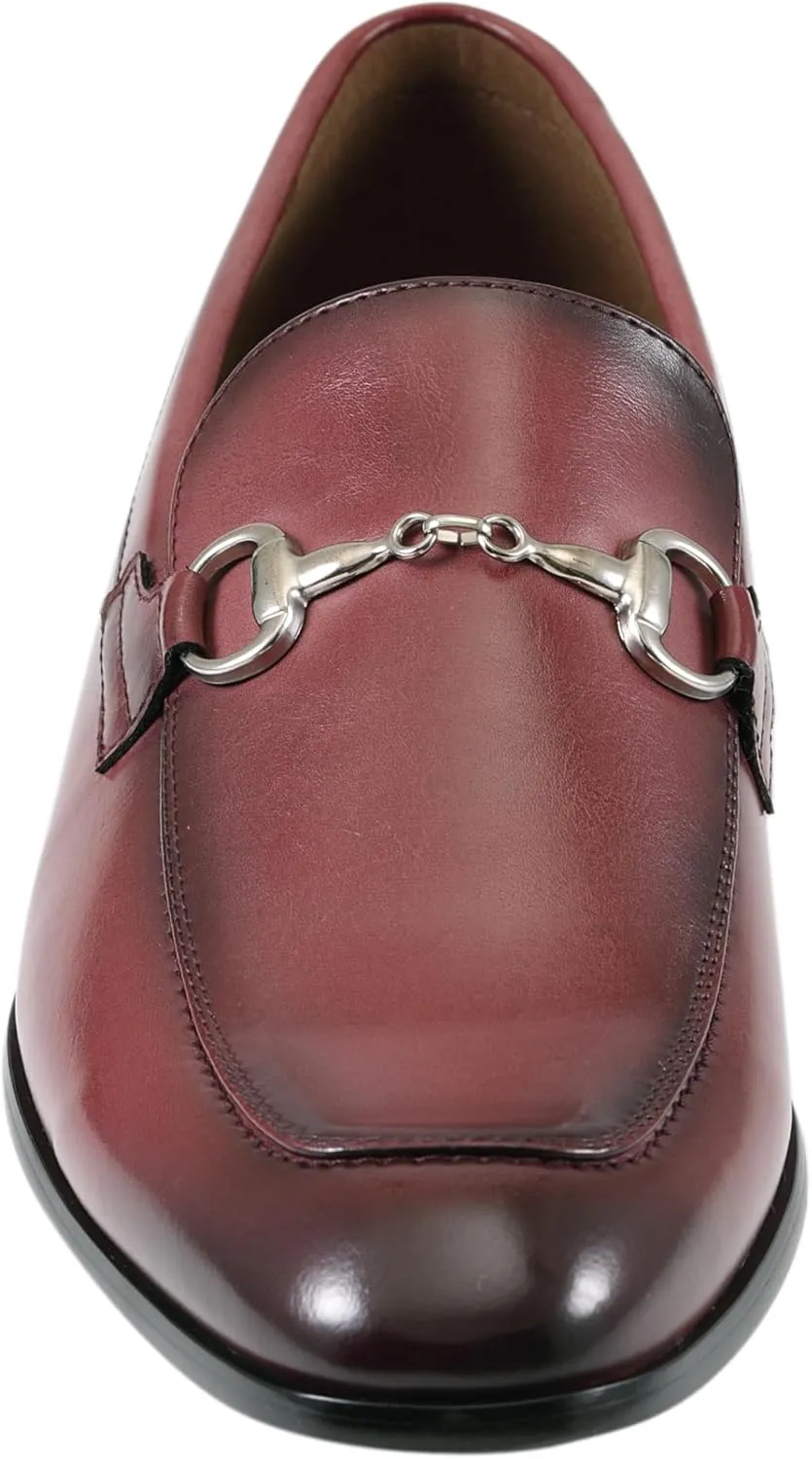Amali Men’s Slip-On Shoes with Metal Bit Dress Shoes for Men Formal Loafers for Men Smoking Tuxedo Shoes