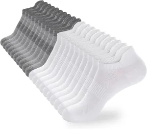 Ankle Socks Women's and Mens Thin Athletic Running Low Cut No Show Short Socks With Heel Tab 6/10 Pairs