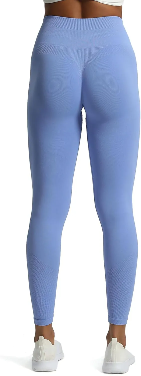Aoxjox Workout Seamless Leggings for Women High Waisted Fitness Yoga Contour Sculpt Pants 22"