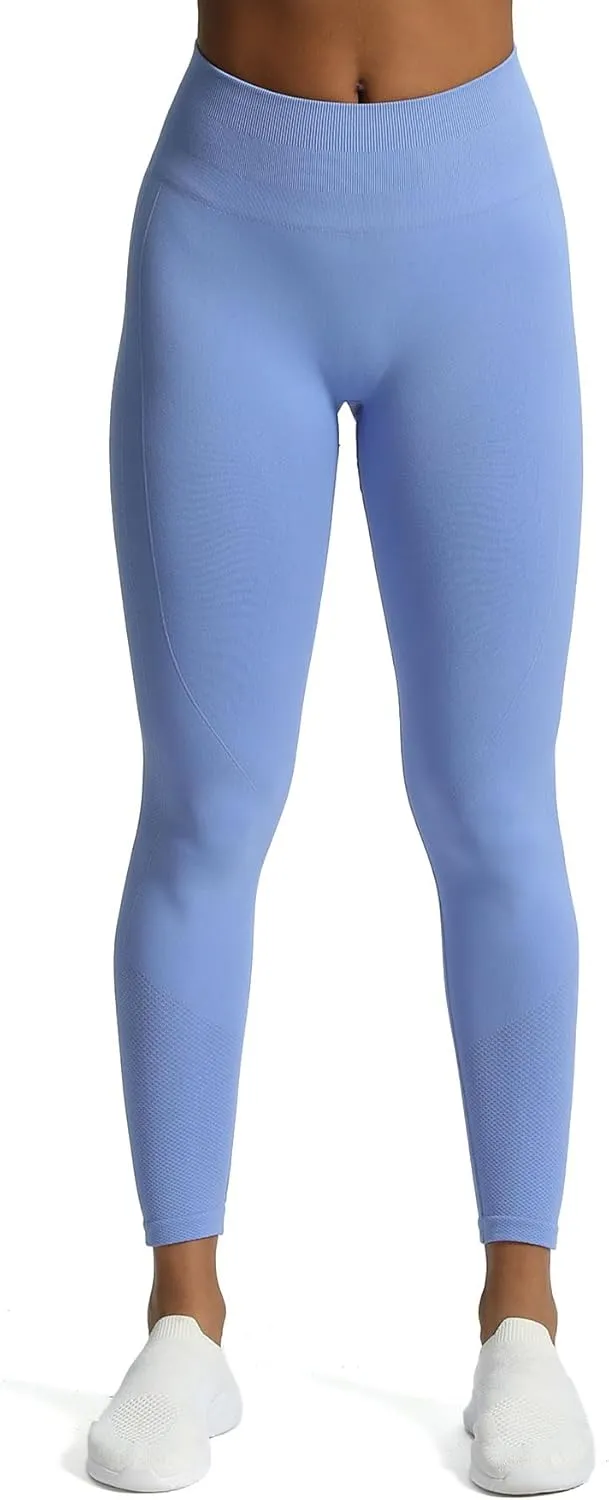 Aoxjox Workout Seamless Leggings for Women High Waisted Fitness Yoga Contour Sculpt Pants 22"