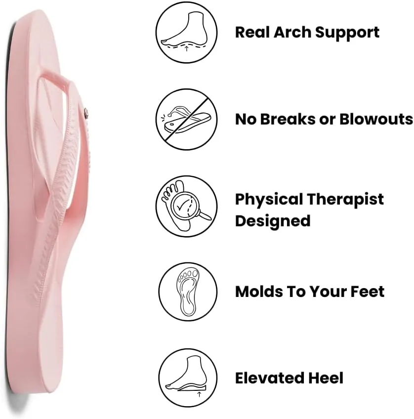 Archies Arch Support Flip Flops for Men & Women – Orthotic Sandals for Plantar Fasciitis Relief – Lightweight, Cushioning, Shock-Absorbing Thong Sandals for Walking, Foot Pain & All-Day Comfort