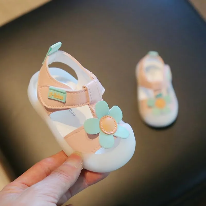 Baby Summer Sandals Breathable Mesh Rubber Sole Non-Slip Outdoor Shoes for Boys and Girls 9-30 Months