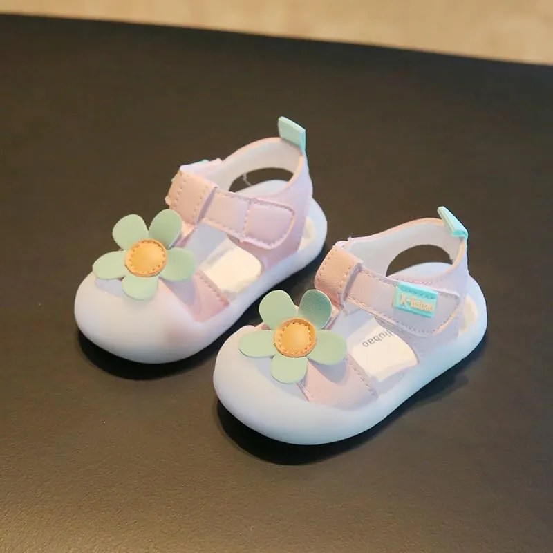 Baby Summer Sandals Breathable Mesh Rubber Sole Non-Slip Outdoor Shoes for Boys and Girls 9-30 Months