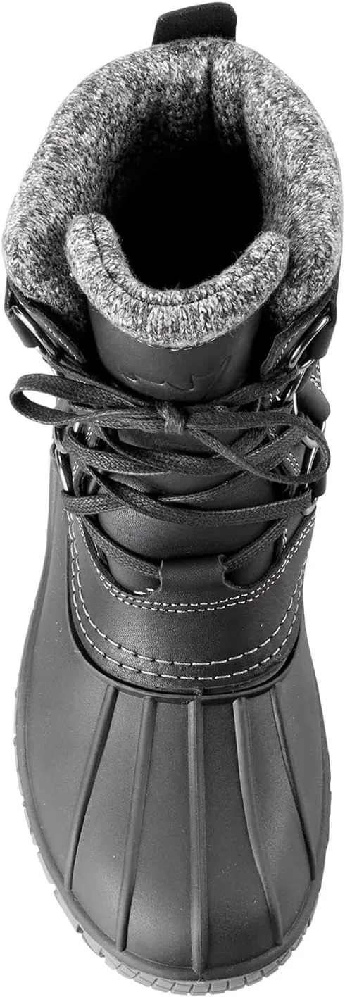 Baffin Women's YELLOWKNIFE CUFF Waterproof Insulated Mid-Height Snow Boots, Full-Grain Leather Upper, Flexible Rubber Base