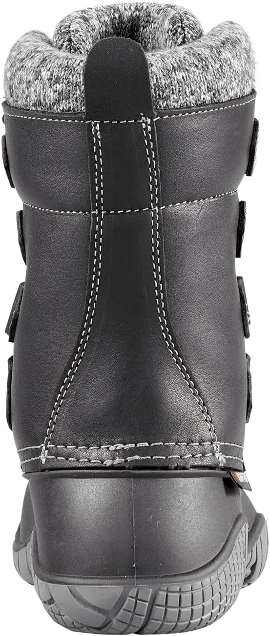 Baffin Women's YELLOWKNIFE CUFF Waterproof Insulated Mid-Height Snow Boots, Full-Grain Leather Upper, Flexible Rubber Base