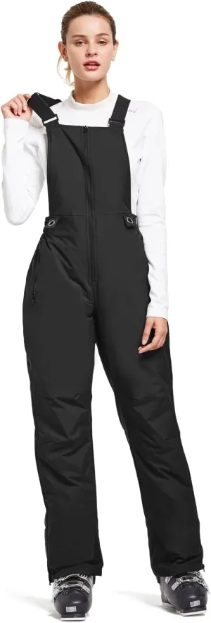 baleaf Women's Insulated Waterproof Ski Bib Overalls Snow Windproof Snowboarding Pant