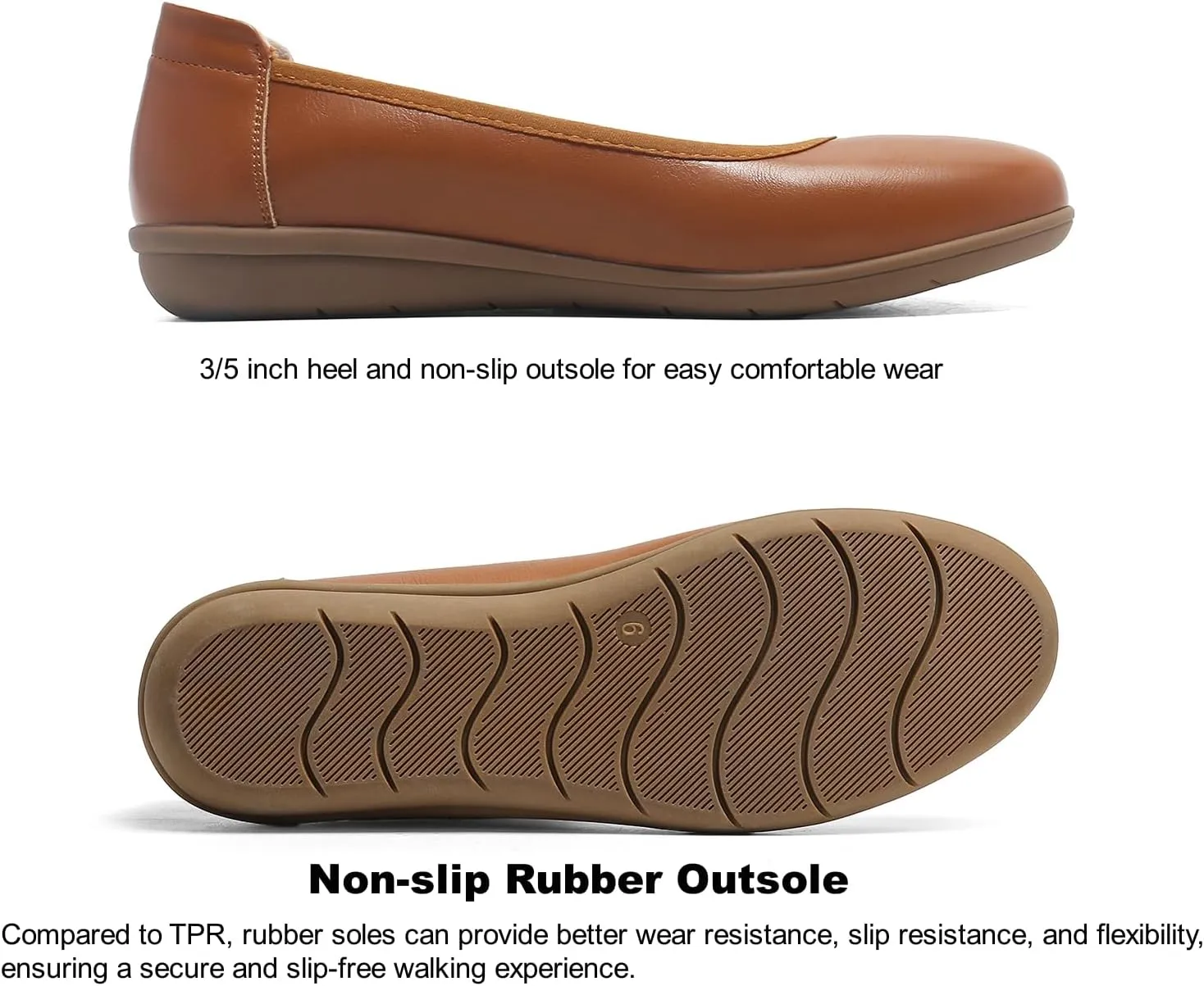 Ballet Flats Shoes for Women Dressy Casual Comfortable Lightweight Dress Shoes for Women Slip On Women's Flats Work Office