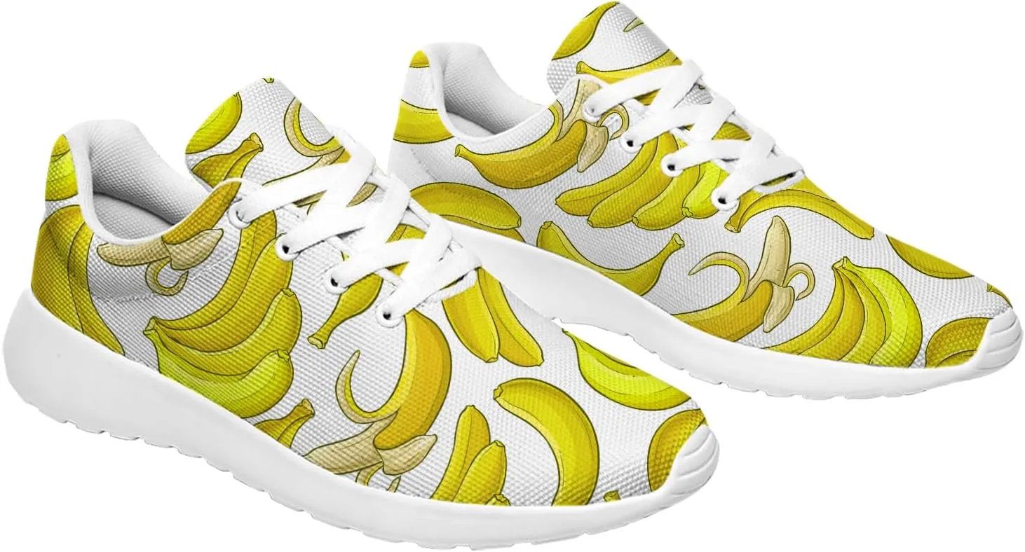 Banana Shoes Men Women Tennis Shoes Walking Sneakers Yellow Running Shoes Gifts for Women Men