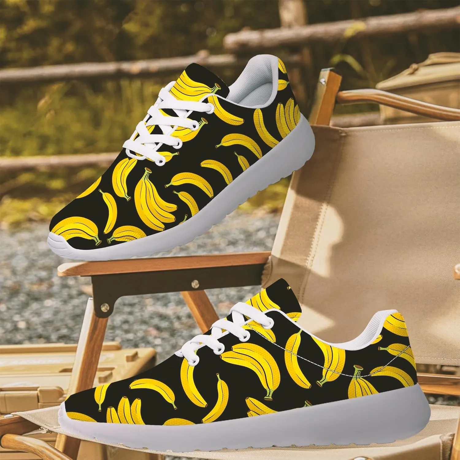 Banana Shoes Men Women Tennis Shoes Walking Sneakers Yellow Running Shoes Gifts for Women Men