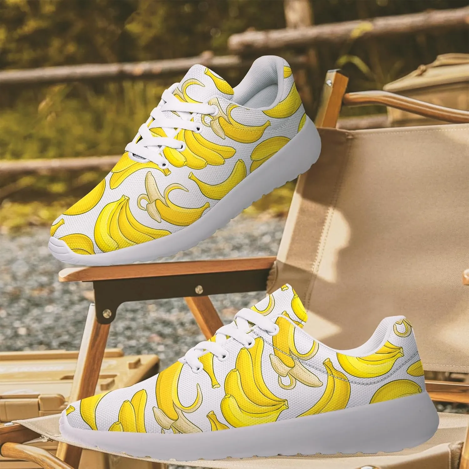 Banana Shoes Men Women Tennis Shoes Walking Sneakers Yellow Running Shoes Gifts for Women Men
