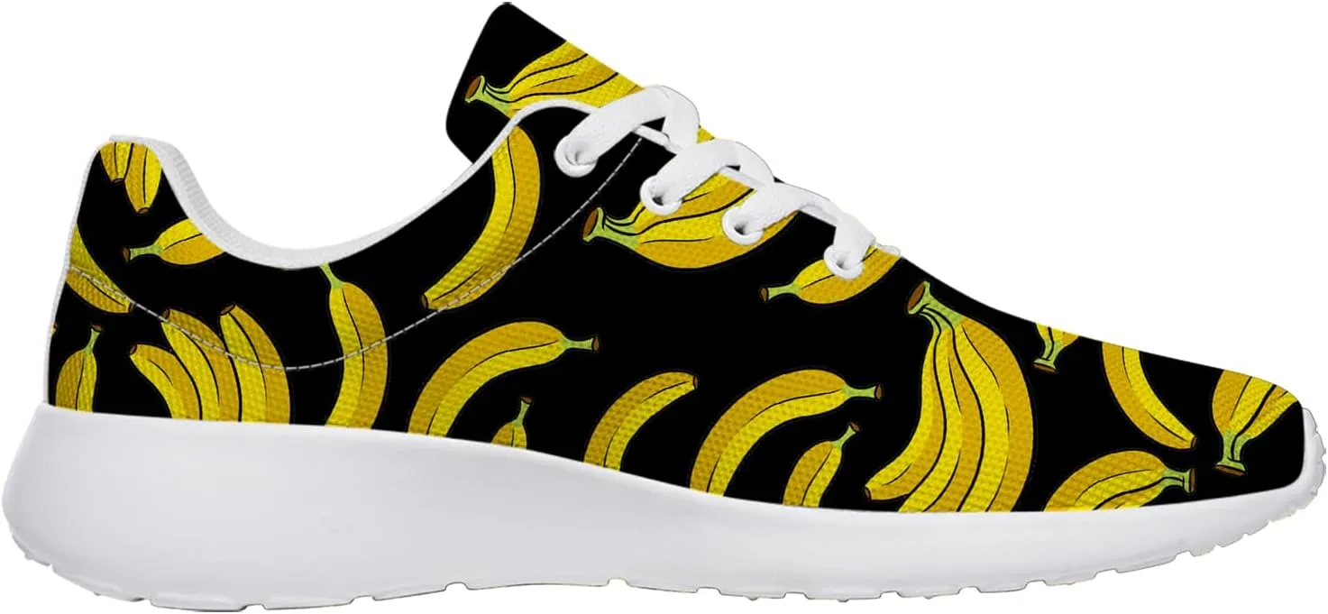 Banana Shoes Men Women Tennis Shoes Walking Sneakers Yellow Running Shoes Gifts for Women Men