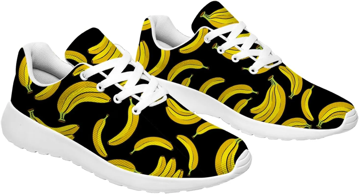 Banana Shoes Men Women Tennis Shoes Walking Sneakers Yellow Running Shoes Gifts for Women Men
