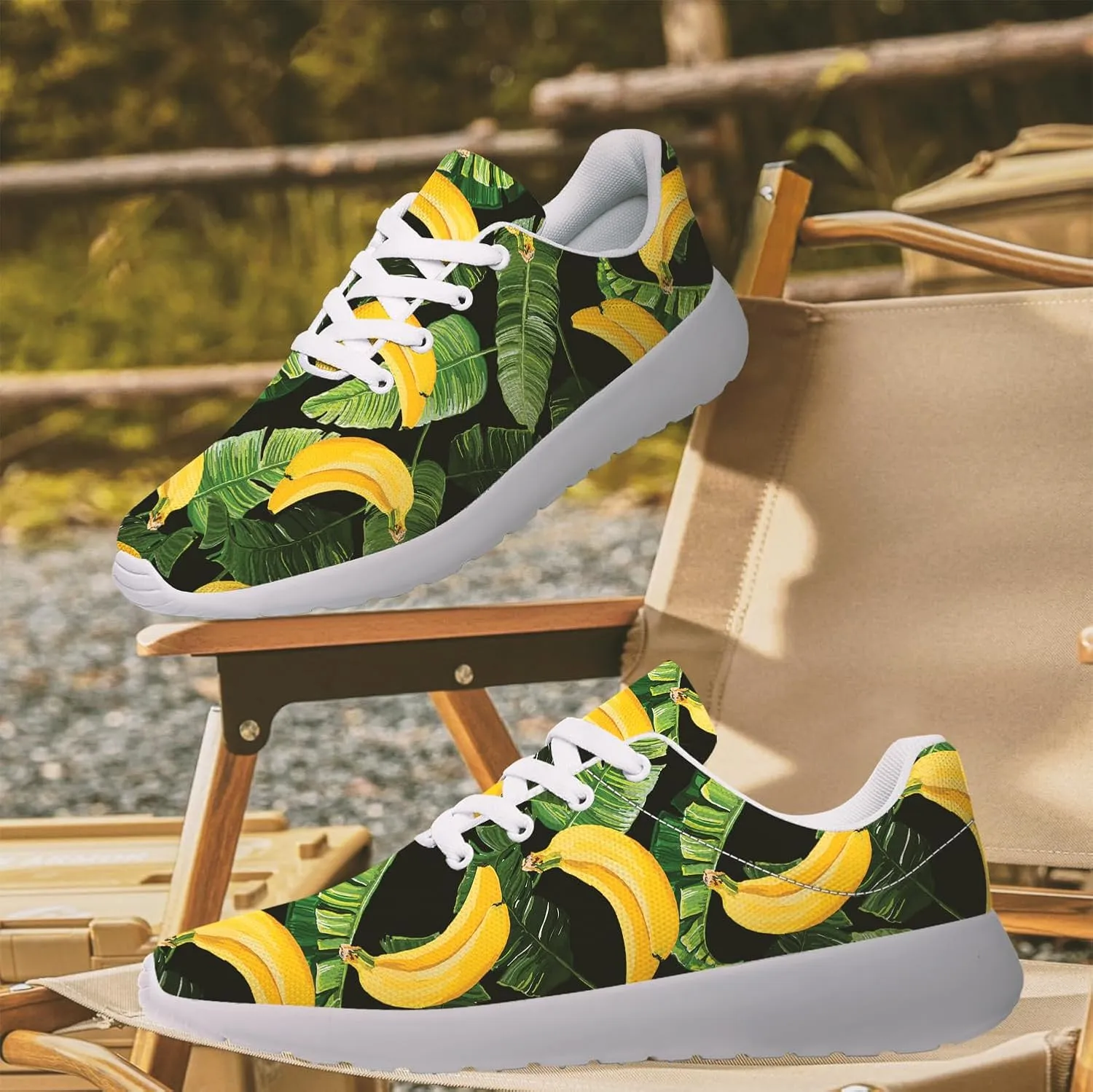 Banana Shoes Men Women Tennis Shoes Walking Sneakers Yellow Running Shoes Gifts for Women Men