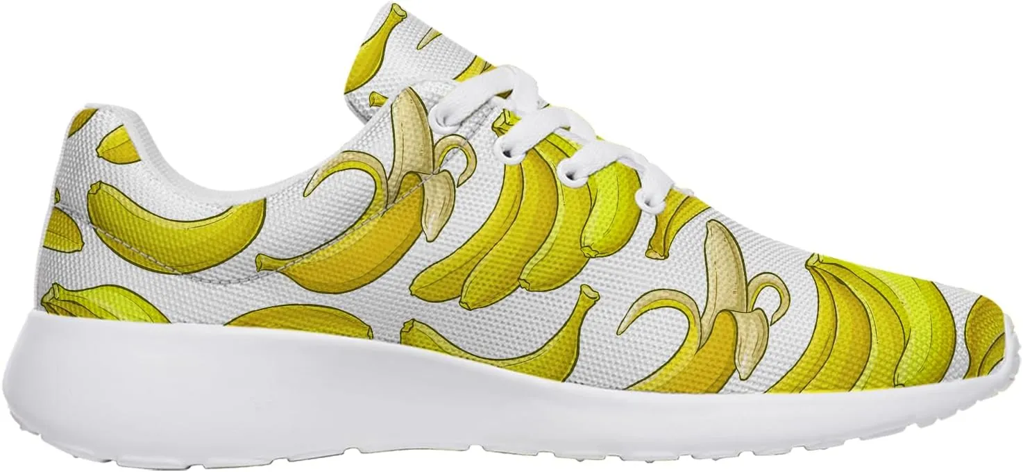 Banana Shoes Men Women Tennis Shoes Walking Sneakers Yellow Running Shoes Gifts for Women Men