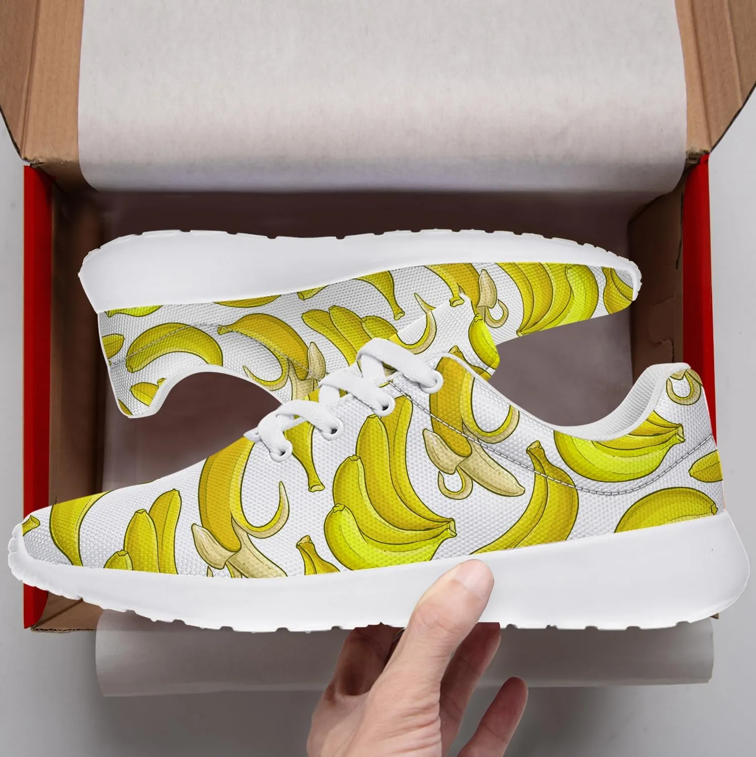 Banana Shoes Men Women Tennis Shoes Walking Sneakers Yellow Running Shoes Gifts for Women Men