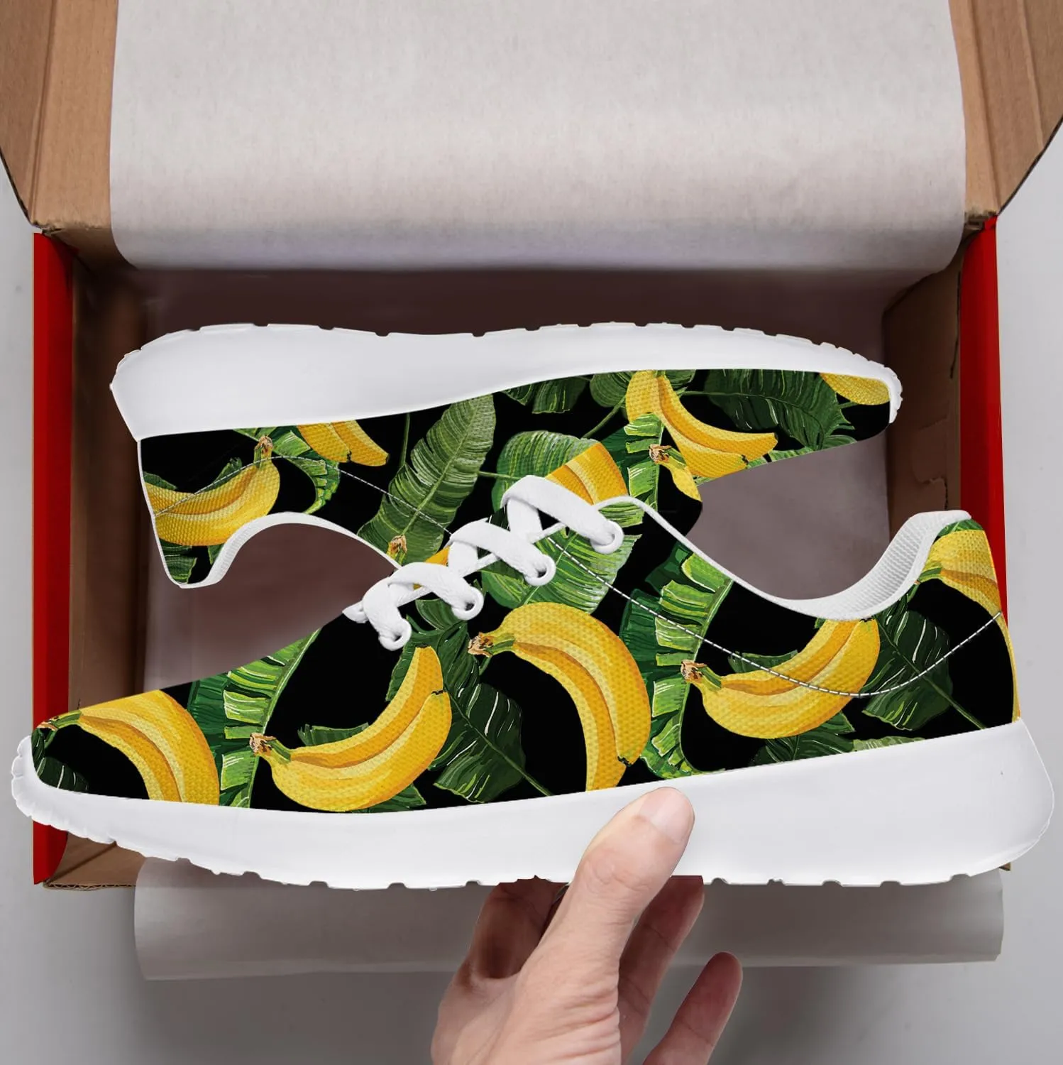 Banana Shoes Men Women Tennis Shoes Walking Sneakers Yellow Running Shoes Gifts for Women Men