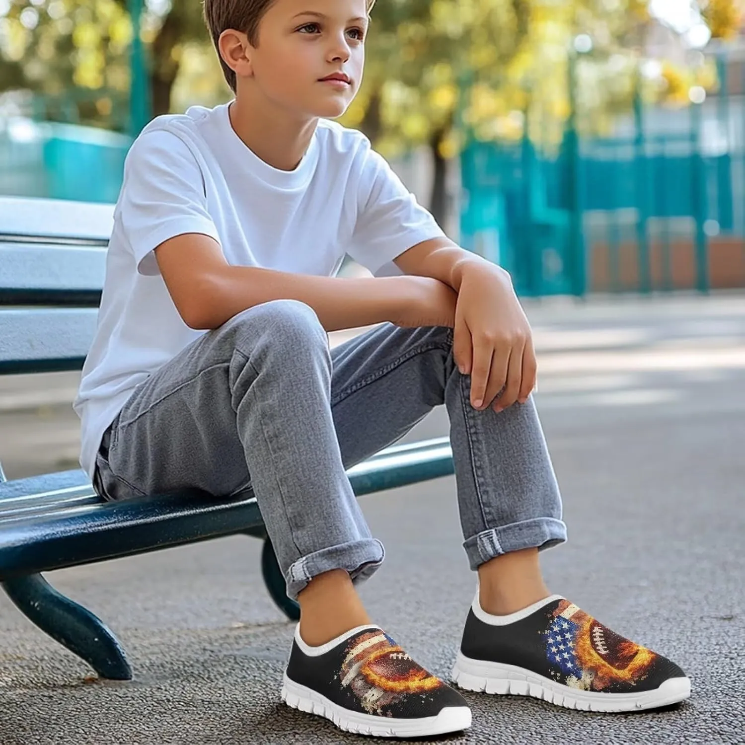 Big Kids Sneakers Fashion Boys Tennis Shoes Breathable School Shoes