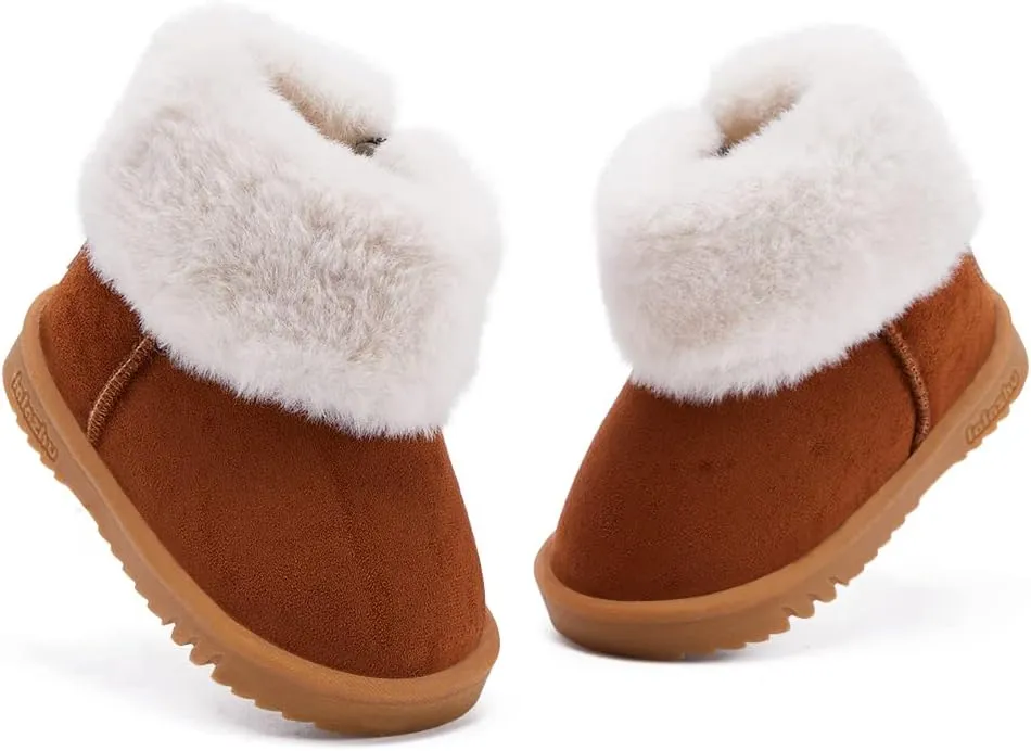 BMCiTYBM Girls Boys Snow Boots Warm Winter Fur Lined Baby Shoes (Infant/Toddler/Little Kid)