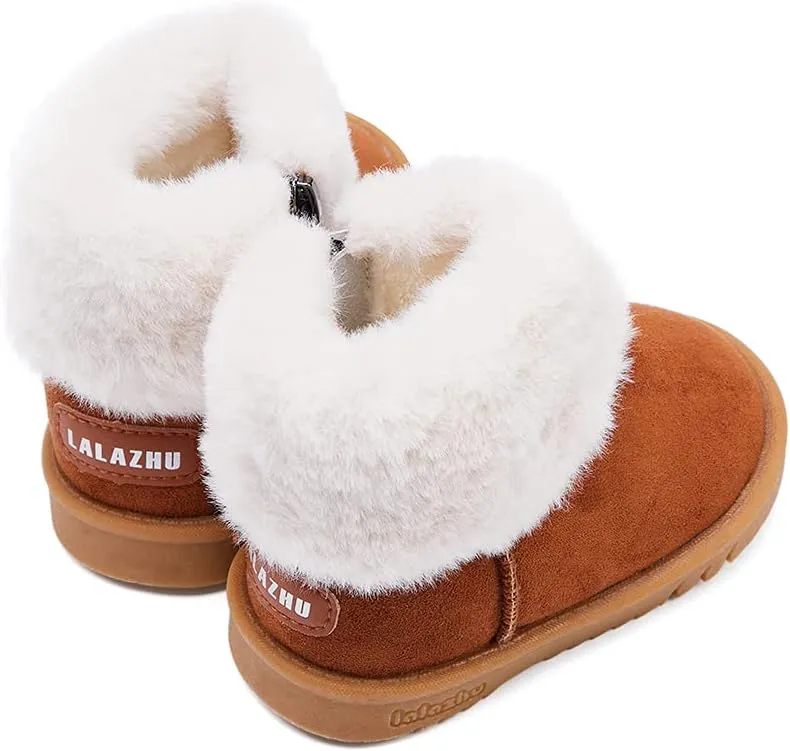 BMCiTYBM Girls Boys Snow Boots Warm Winter Fur Lined Baby Shoes (Infant/Toddler/Little Kid)