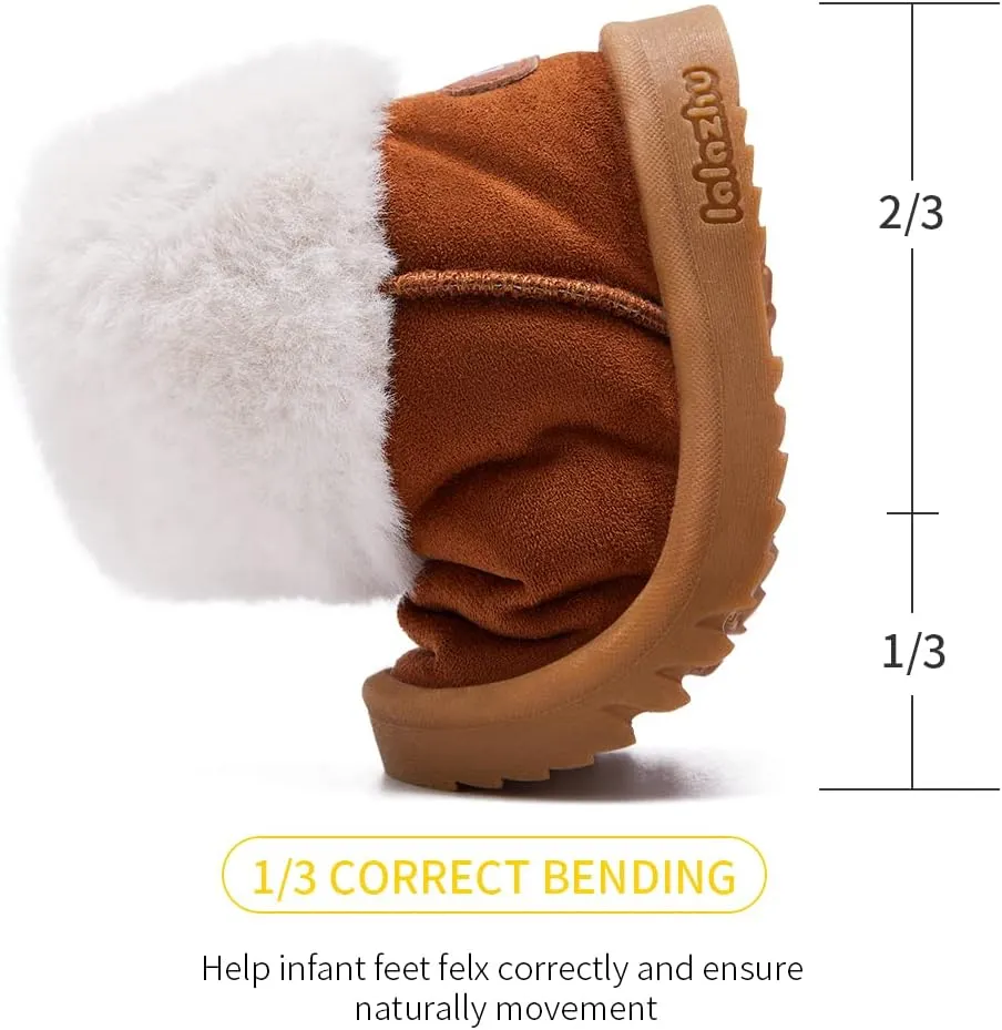 BMCiTYBM Girls Boys Snow Boots Warm Winter Fur Lined Baby Shoes (Infant/Toddler/Little Kid)