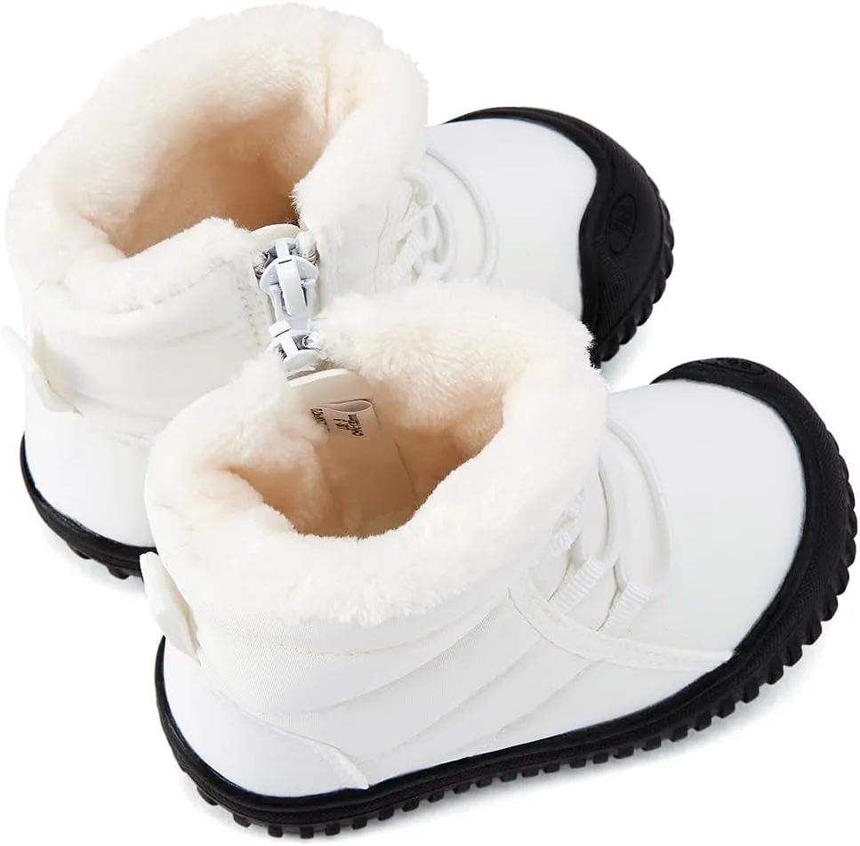 BMCiTYBM Toddler Baby Snow Boots Winter Shoes Boys Girls Cold Weather Baby Faux Fur Shoes