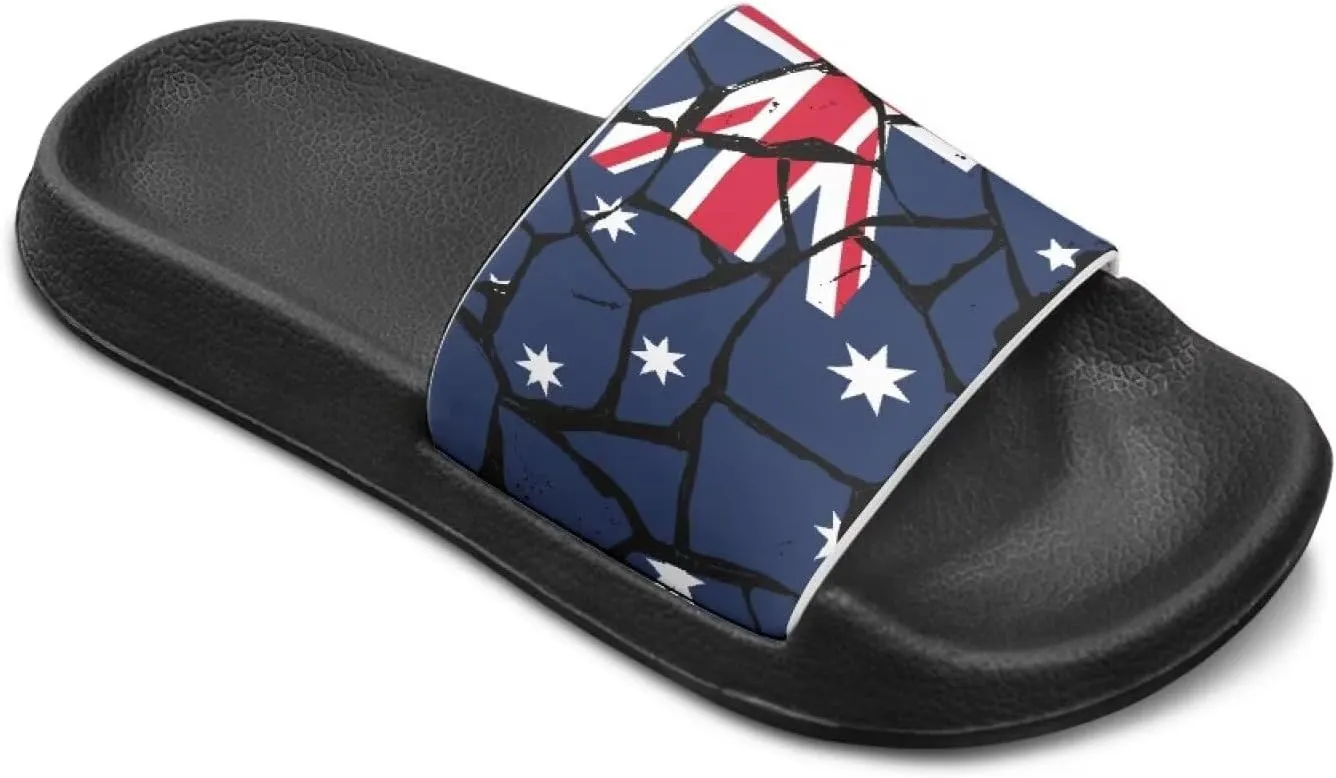 Boys Girls Slides Flag Themed Non-slip Kids Slide Sandals for Beach