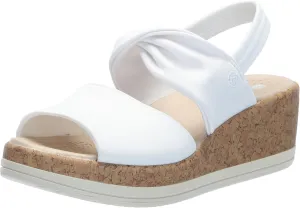 BZees Women's Remix Machine Washable Ankle Strap Wedge Sandal Slide