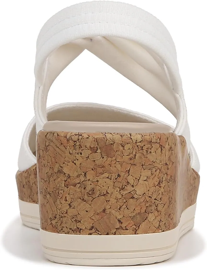 BZees Women's Remix Machine Washable Ankle Strap Wedge Sandal Slide