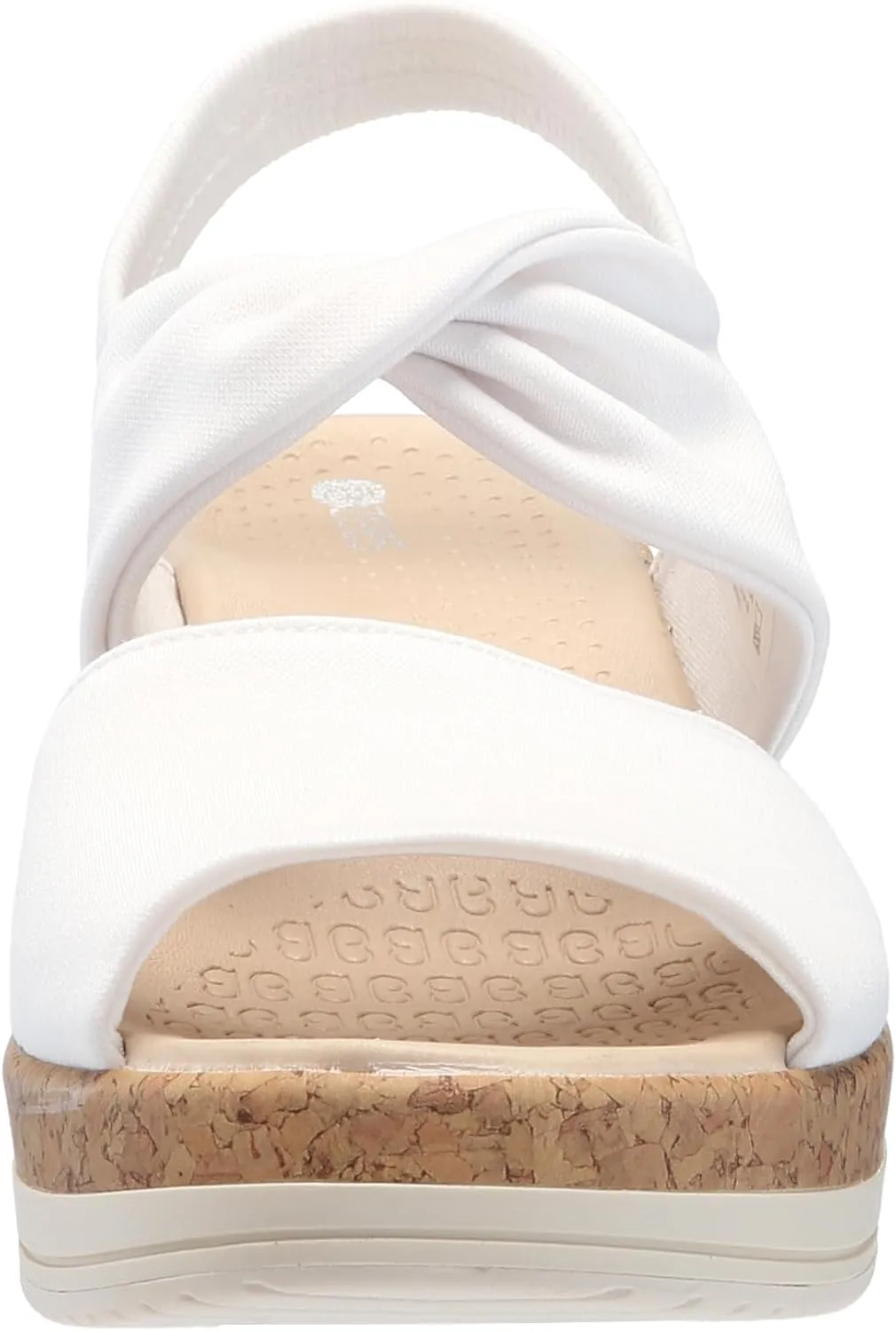 BZees Women's Remix Machine Washable Ankle Strap Wedge Sandal Slide