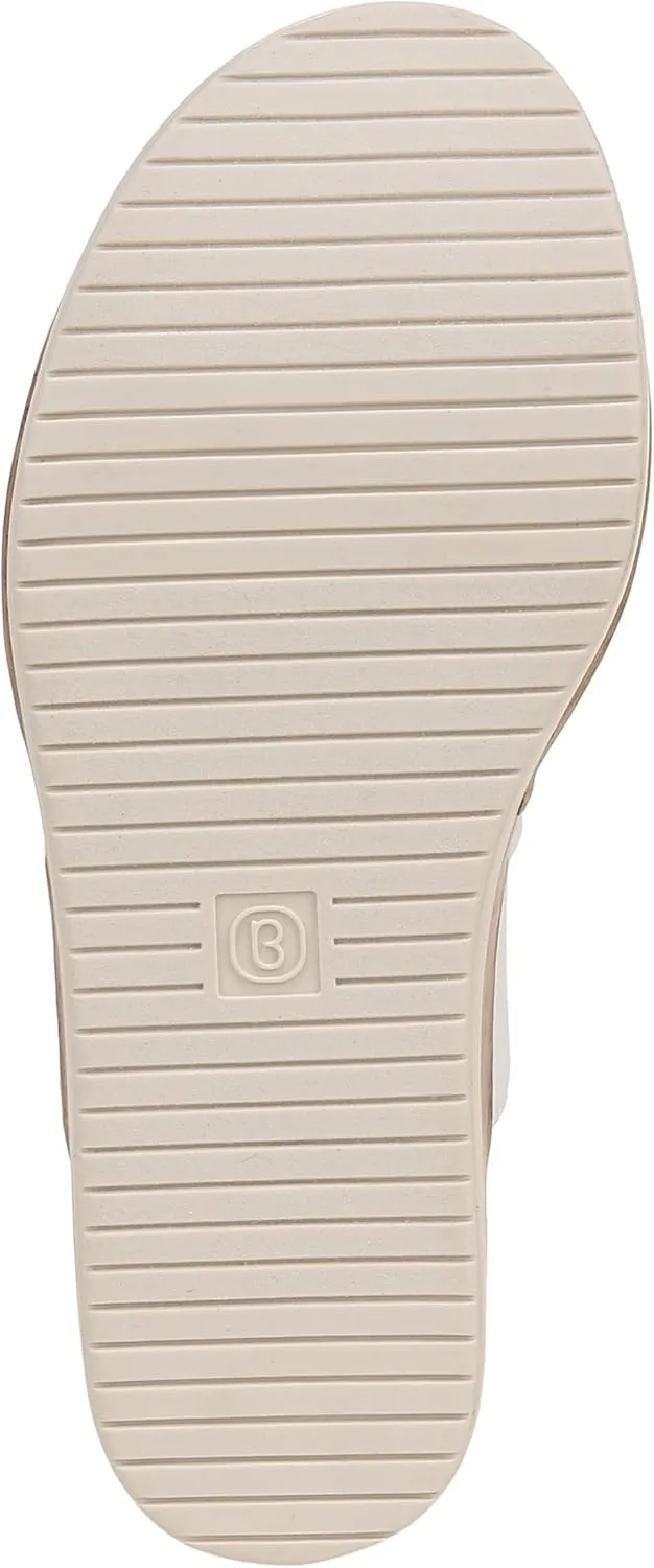 BZees Women's Remix Machine Washable Ankle Strap Wedge Sandal Slide