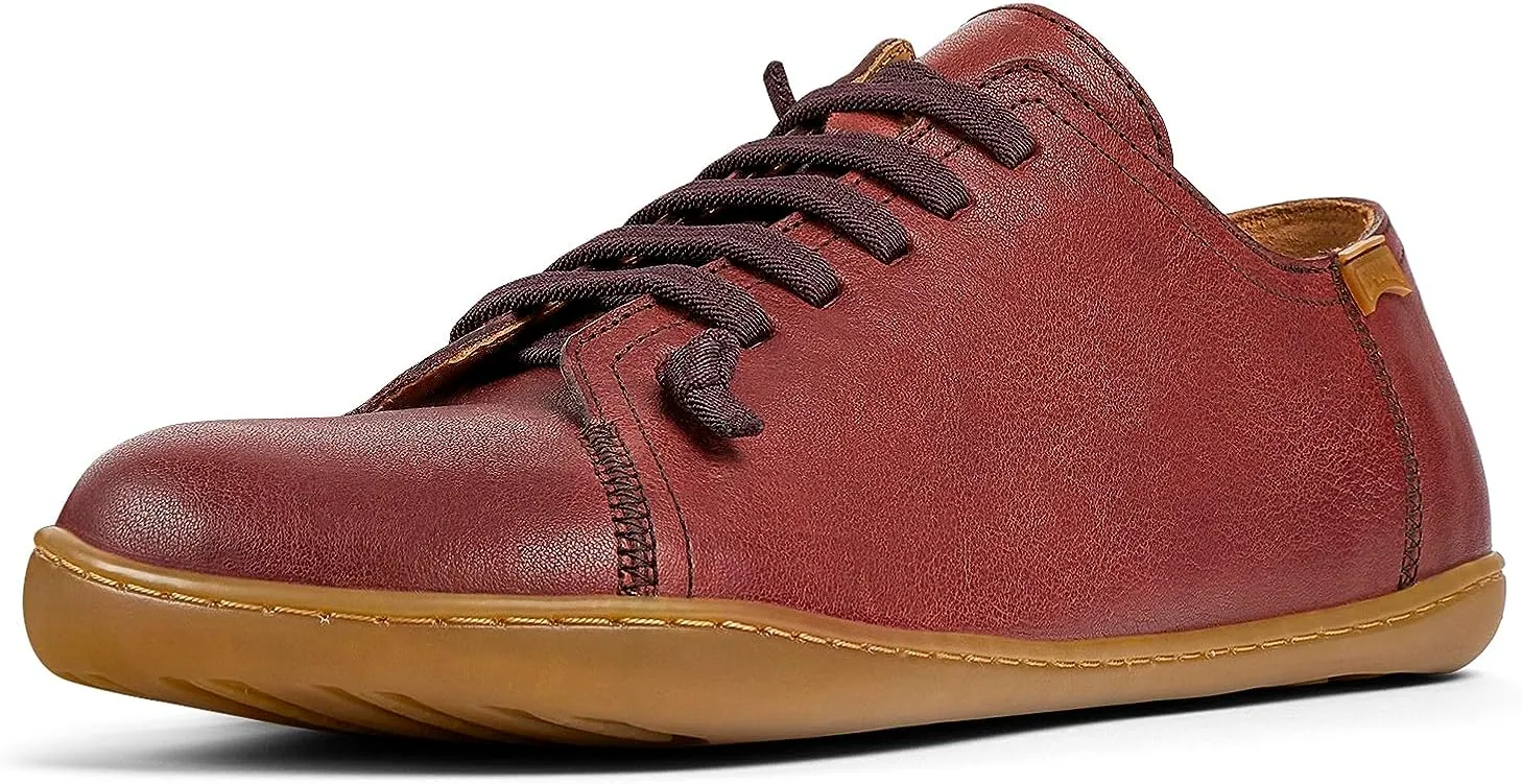 Camper Peu Men’s Fashion Sneakers - Ultra-Comfortable Leather Barefoot Shoes for Men with Comfort Footbed and Breathable Lining, Natural Foot Shape