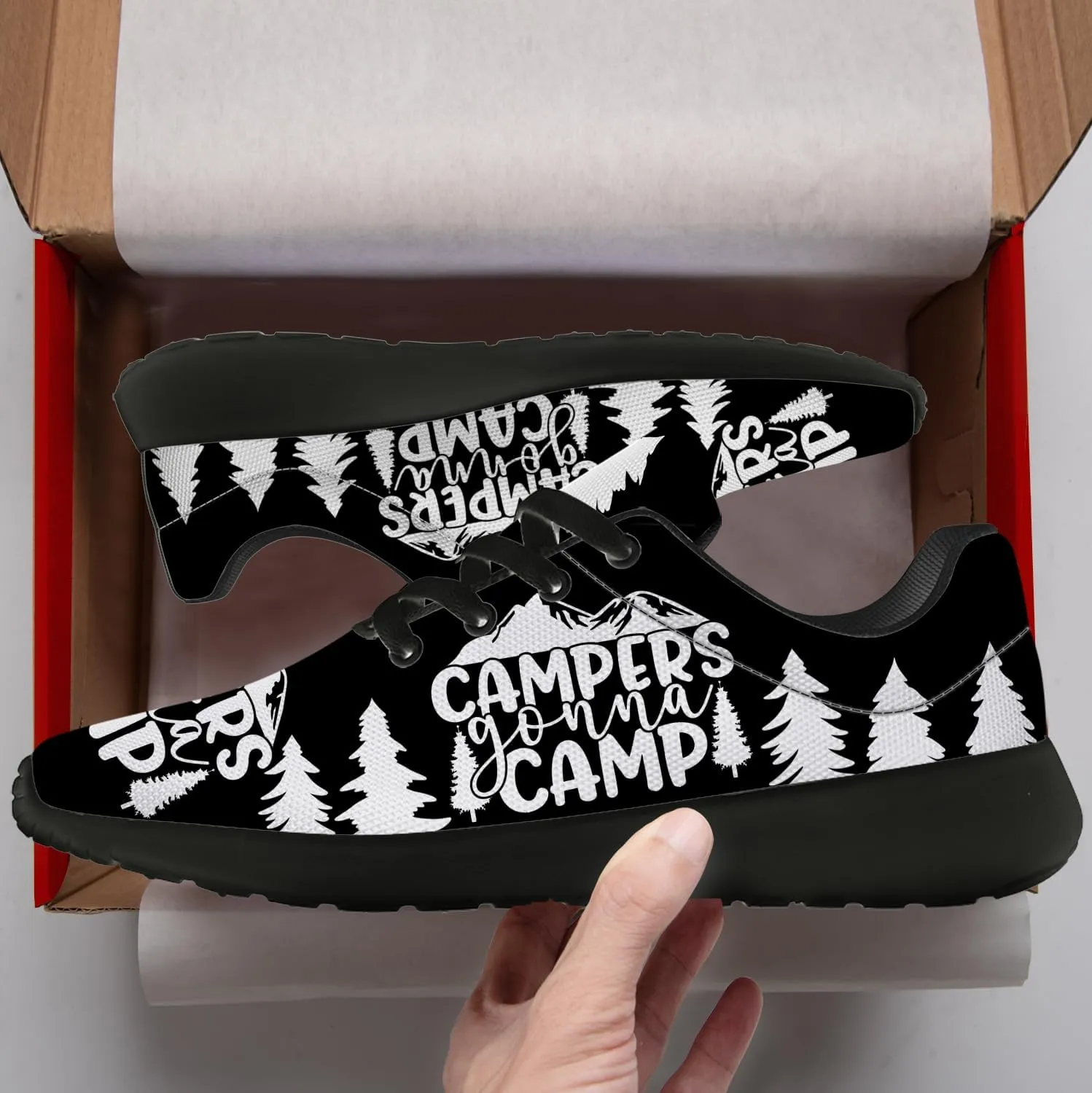 Camper Shoes for Women Men Running Shoes Walking Sneakers Black Tennis Shoes Gifts for Women Men