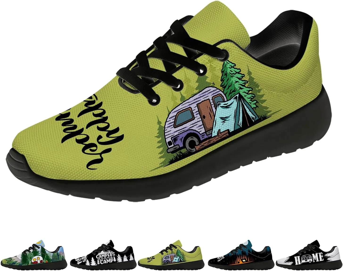 Camper Shoes for Women Men Running Shoes Walking Sneakers Black Tennis Shoes Gifts for Women Men