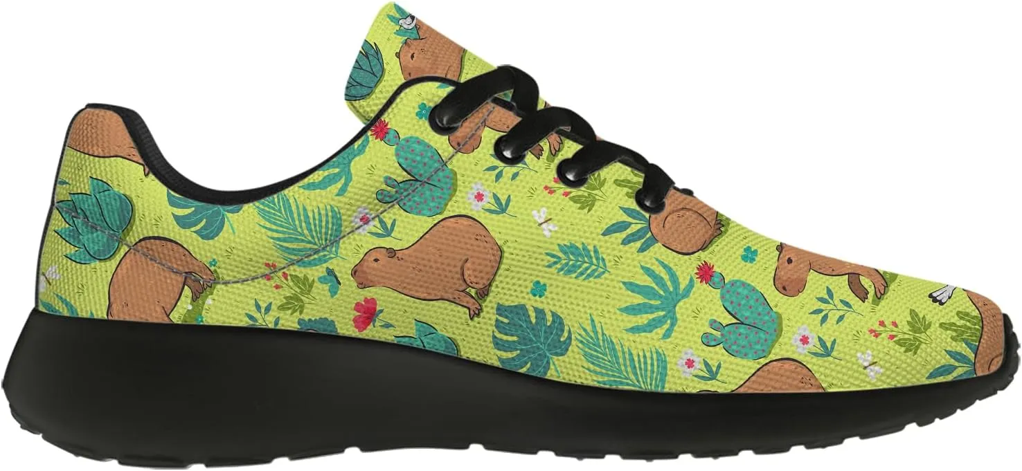 Capybara Shoes for Women Men Running Shoes Black Sneakers Tennis Shoes Capybara Gifts for Women Men