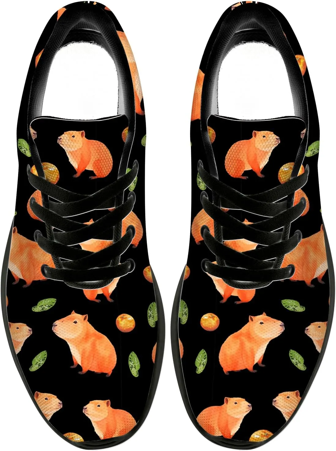 Capybara Shoes for Women Men Running Shoes Black Sneakers Tennis Shoes Capybara Gifts for Women Men