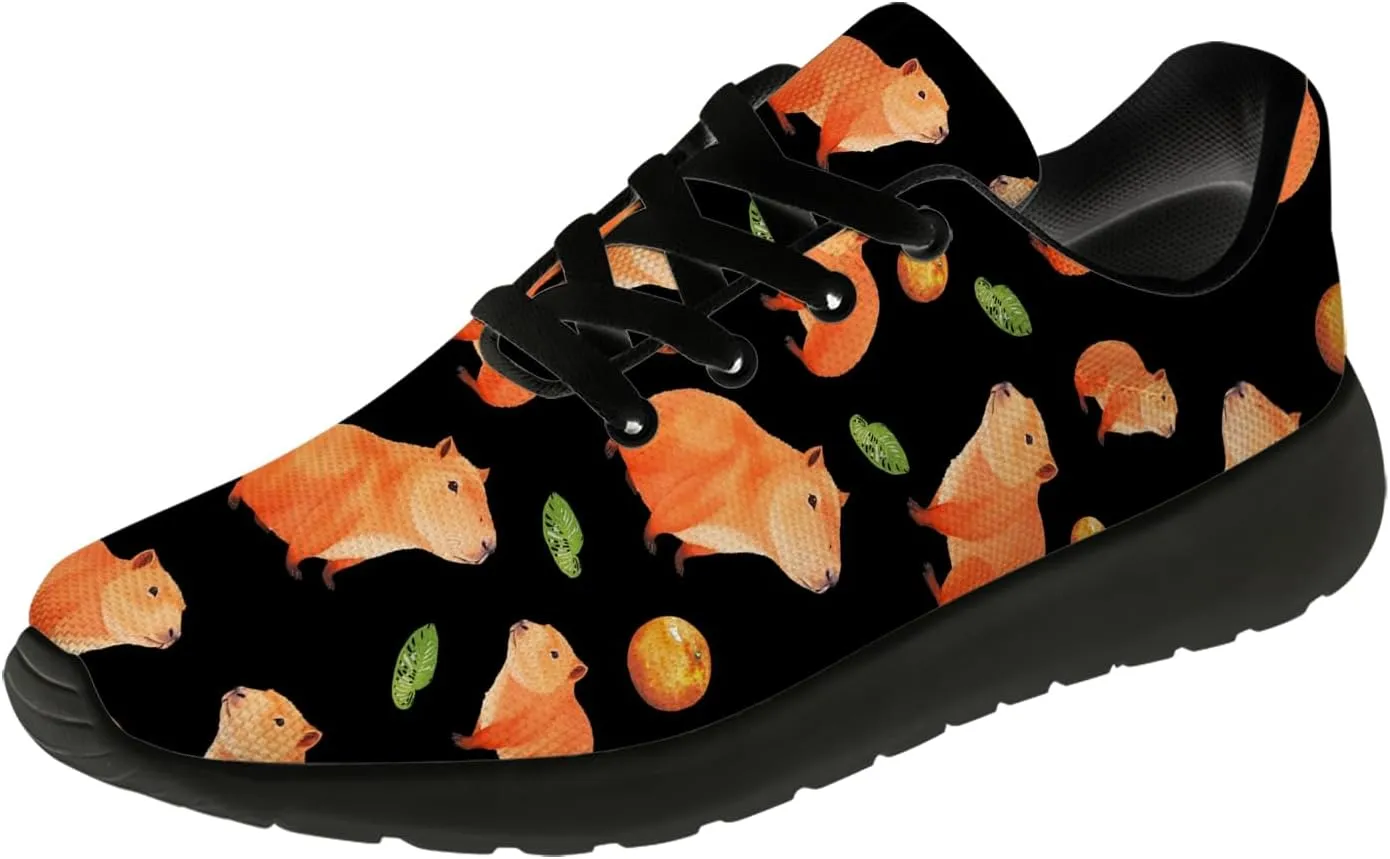 Capybara Shoes for Women Men Running Shoes Black Sneakers Tennis Shoes Capybara Gifts for Women Men