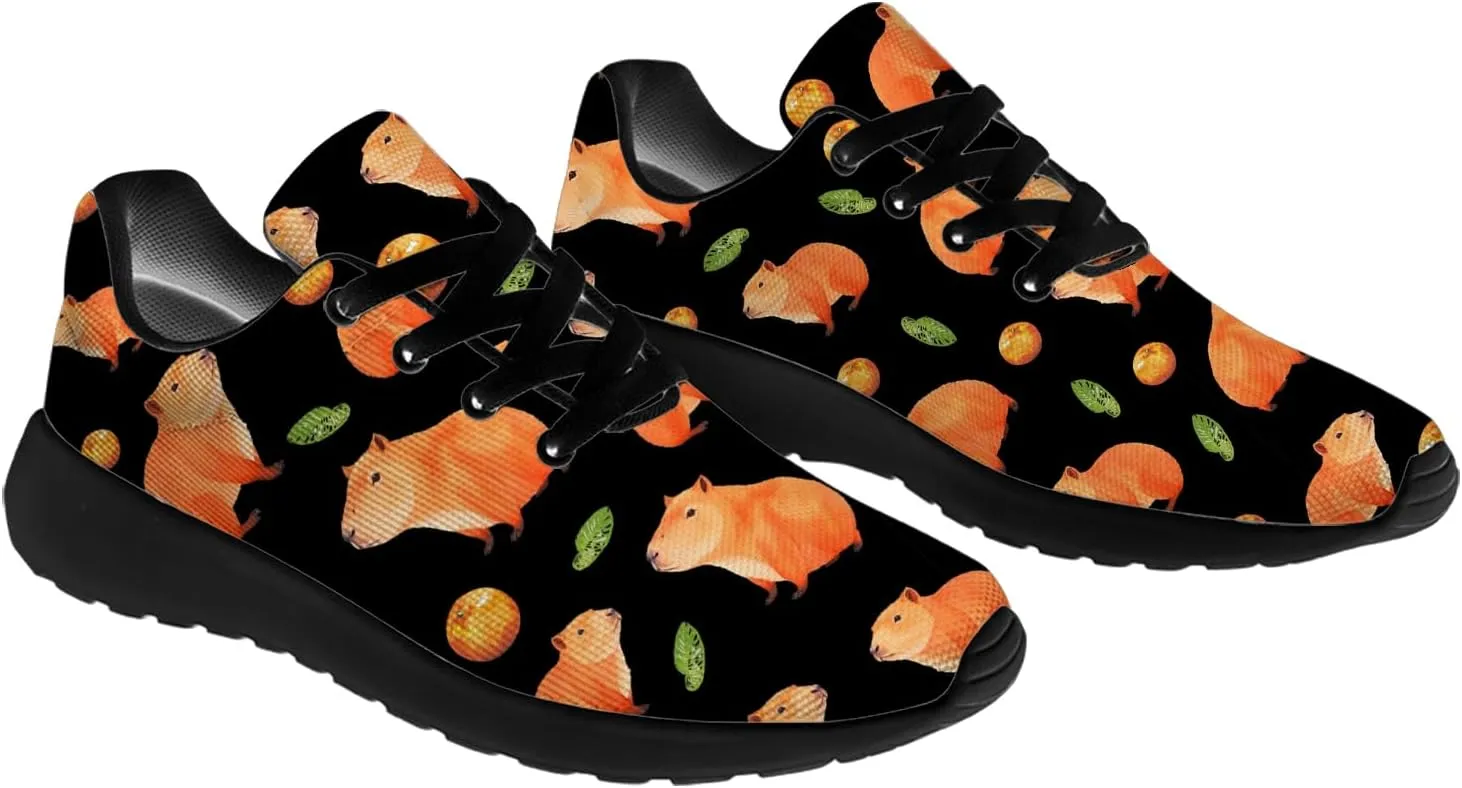 Capybara Shoes for Women Men Running Shoes Black Sneakers Tennis Shoes Capybara Gifts for Women Men