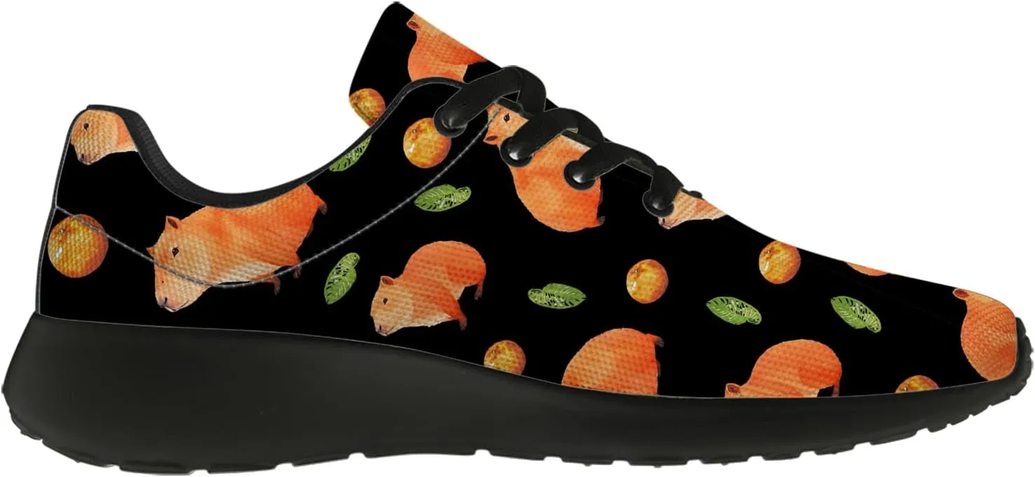 Capybara Shoes for Women Men Running Shoes Black Sneakers Tennis Shoes Capybara Gifts for Women Men