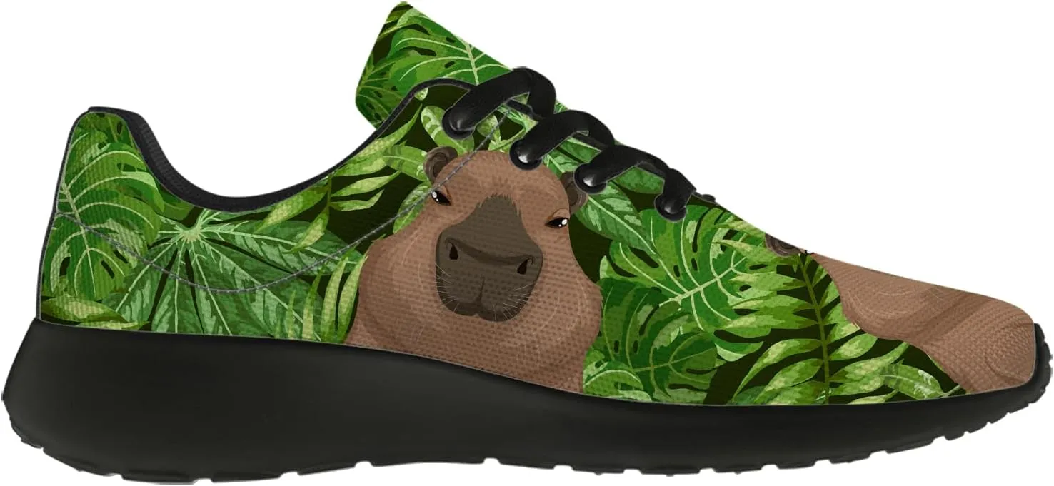 Capybara Shoes for Women Men Running Shoes Black Sneakers Tennis Shoes Capybara Gifts for Women Men