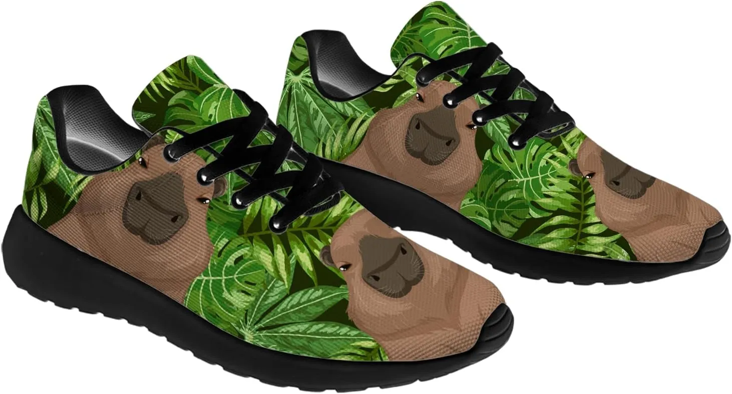 Capybara Shoes for Women Men Running Shoes Black Sneakers Tennis Shoes Capybara Gifts for Women Men