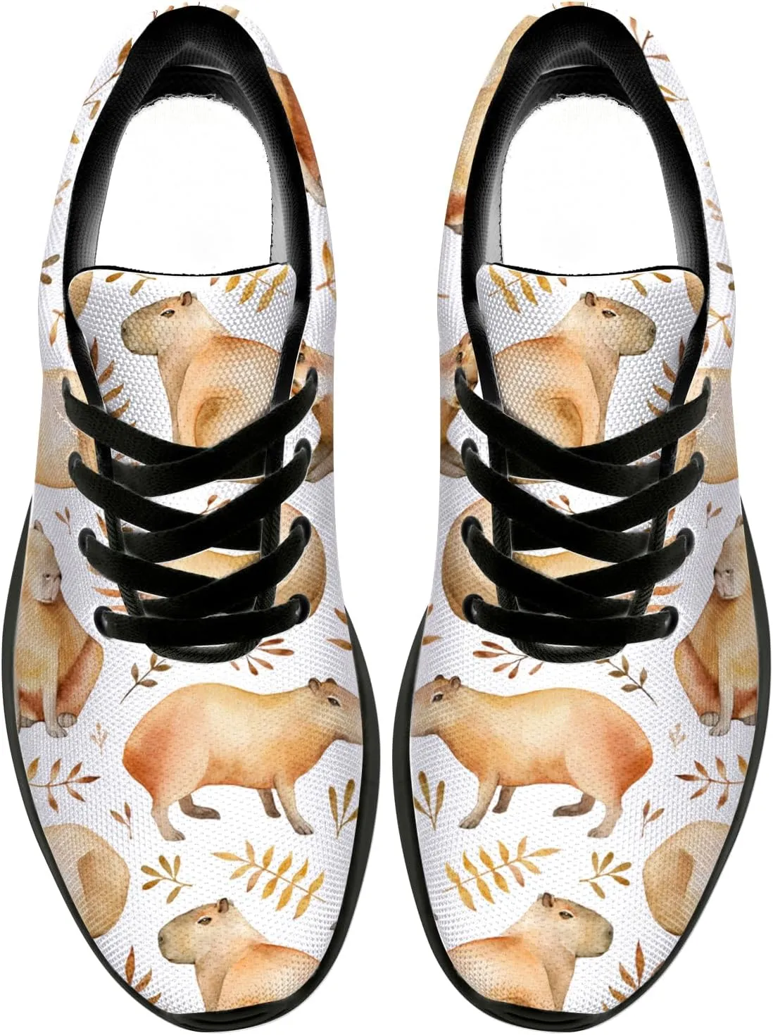 Capybara Shoes for Women Men Running Shoes Black Sneakers Tennis Shoes Capybara Gifts for Women Men