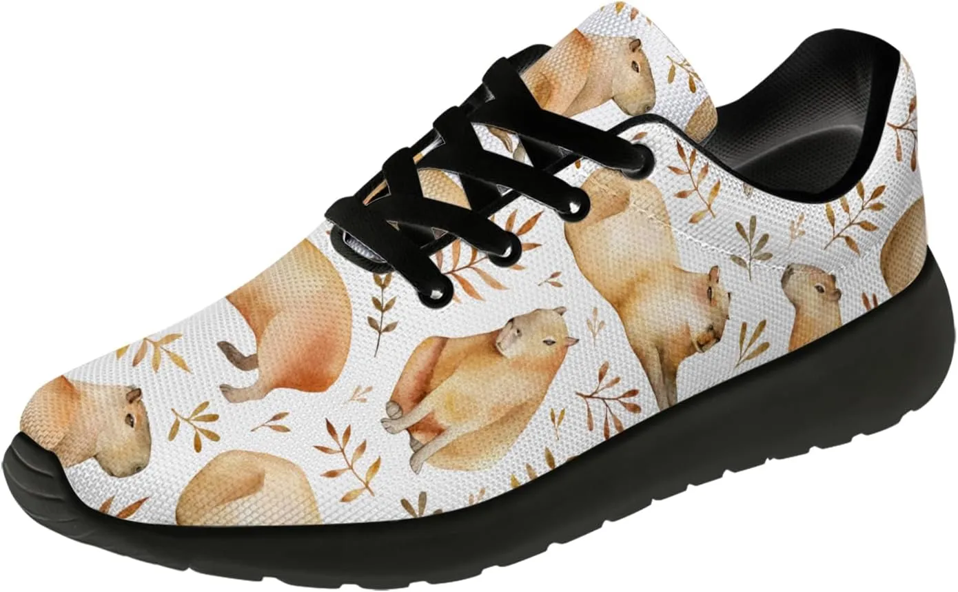 Capybara Shoes for Women Men Running Shoes Black Sneakers Tennis Shoes Capybara Gifts for Women Men