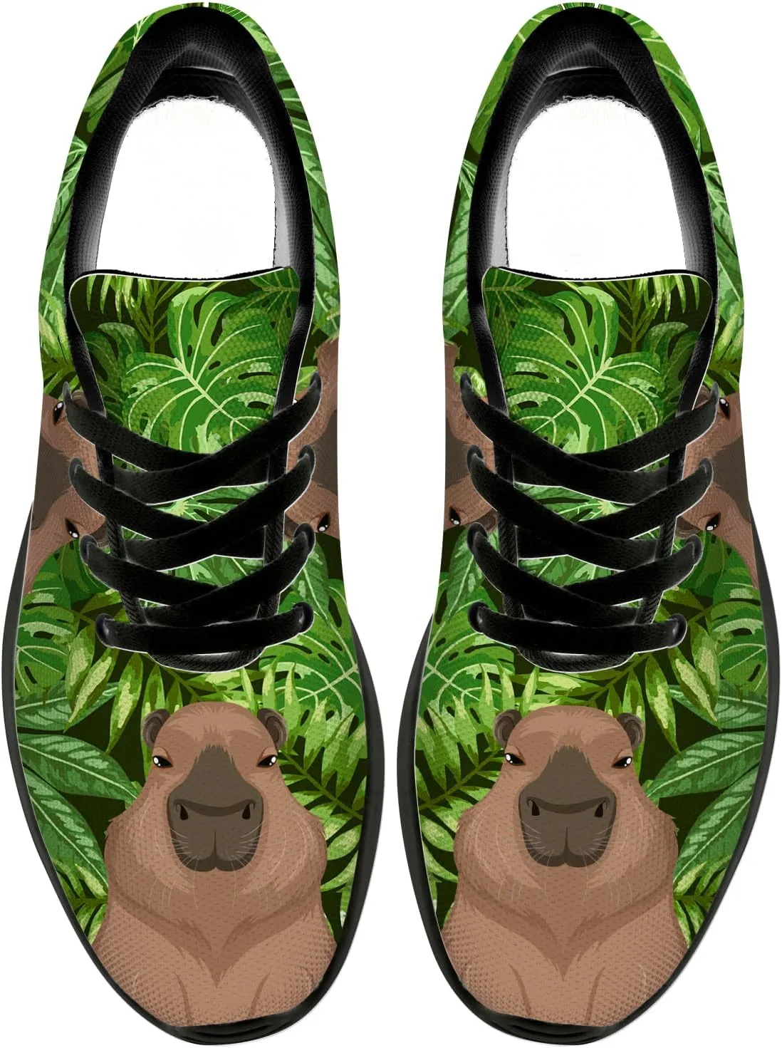 Capybara Shoes for Women Men Running Shoes Black Sneakers Tennis Shoes Capybara Gifts for Women Men