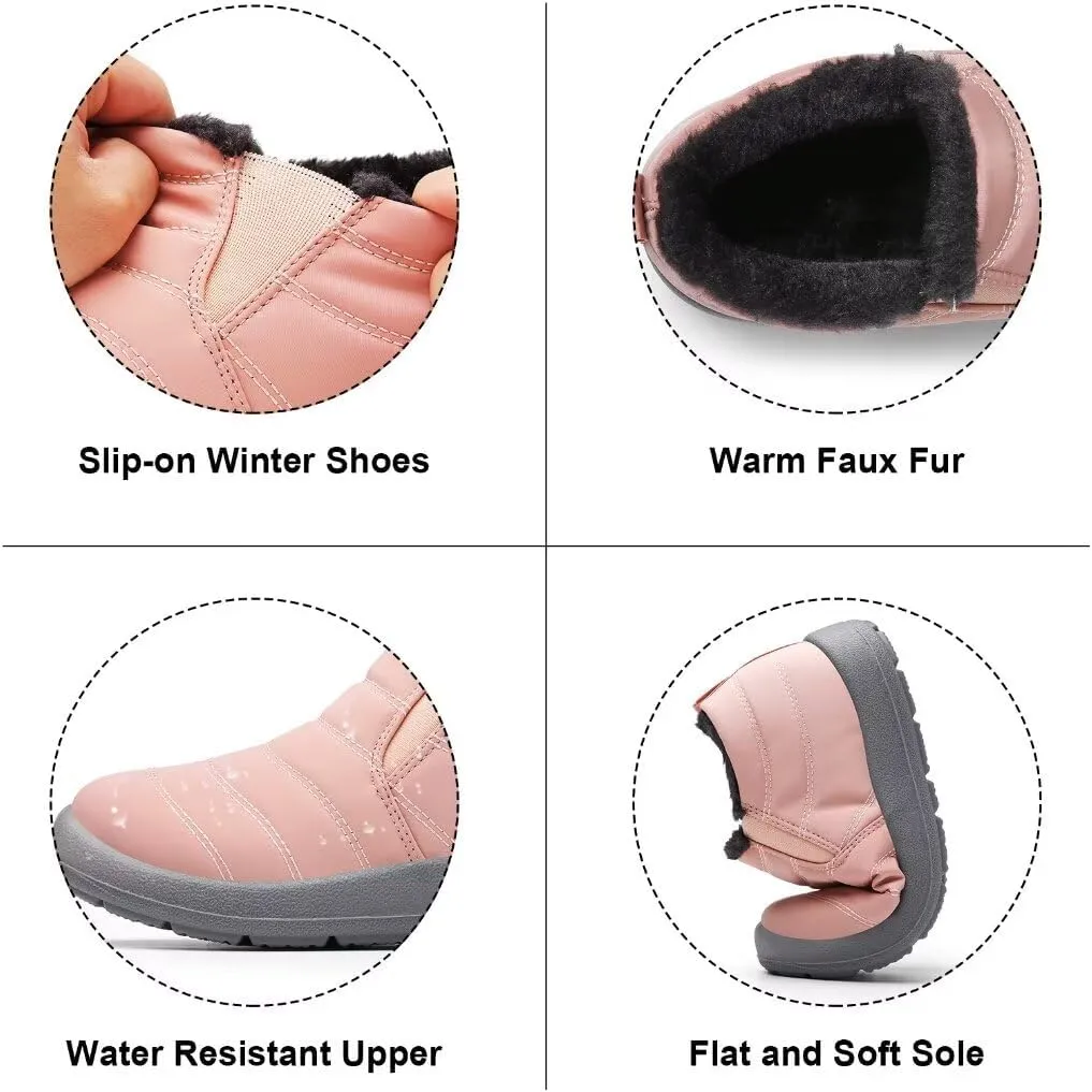 Cheval Winter Snow Boots for Women, Fur Lined Warm Ankle Booties, Outdoor Anti-slip Waterproof Comfortable Short Boot, Botas De Invierno Para Mujert
